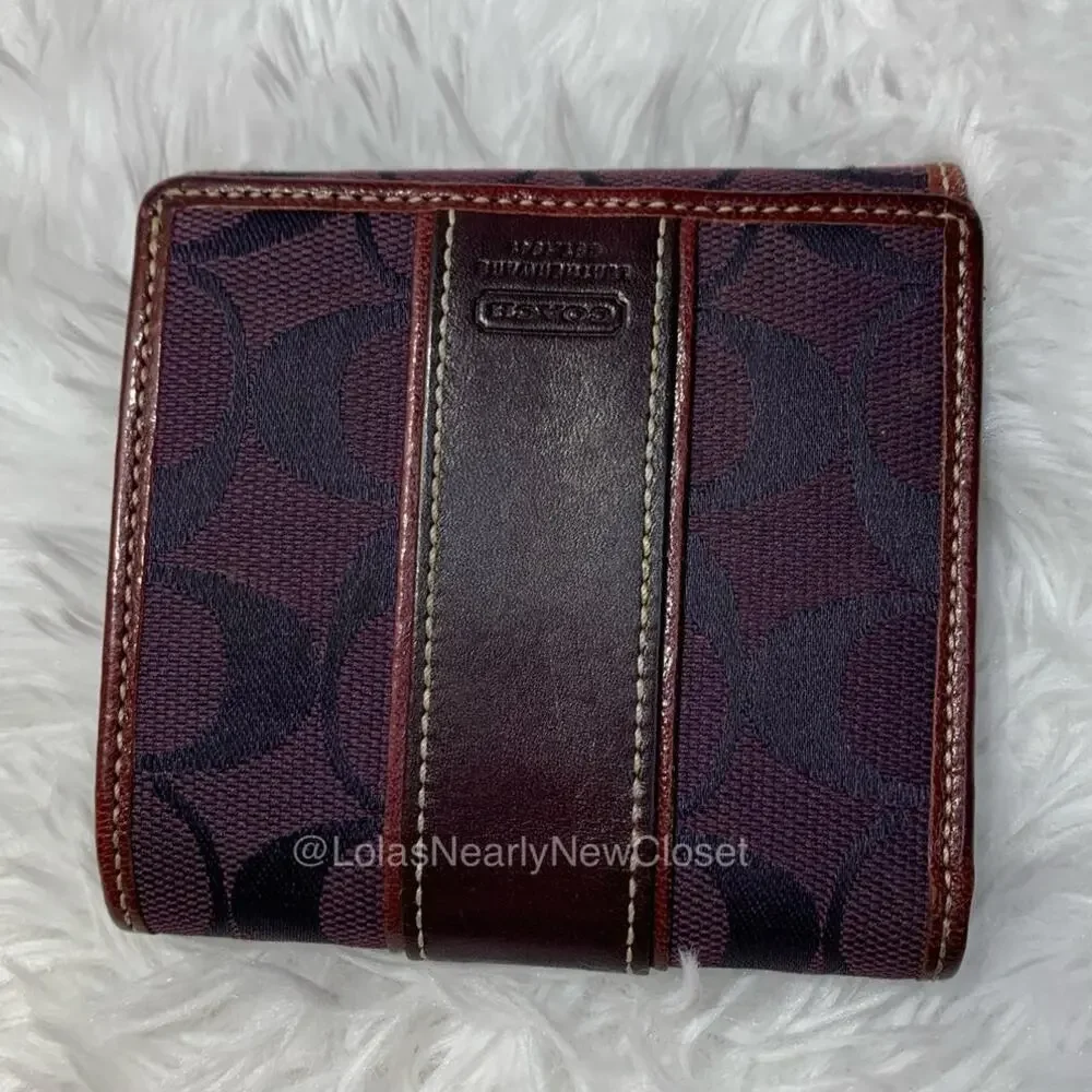 y2k Coach Burgundy Wallet